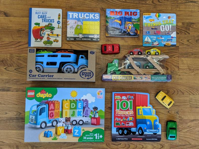trucks and cars